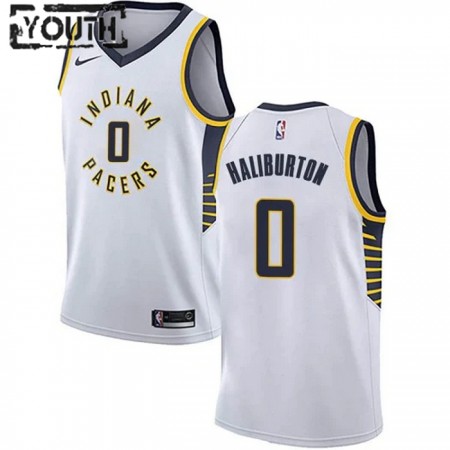 Maillot Enfant Indiana Pacers Tyrese Haliburton 0 2022-23 Nike Association Edition Blanc Swingman